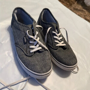 VANS Off The Wall Canvas Shoes Heather Grey Lace Up Size 6.5